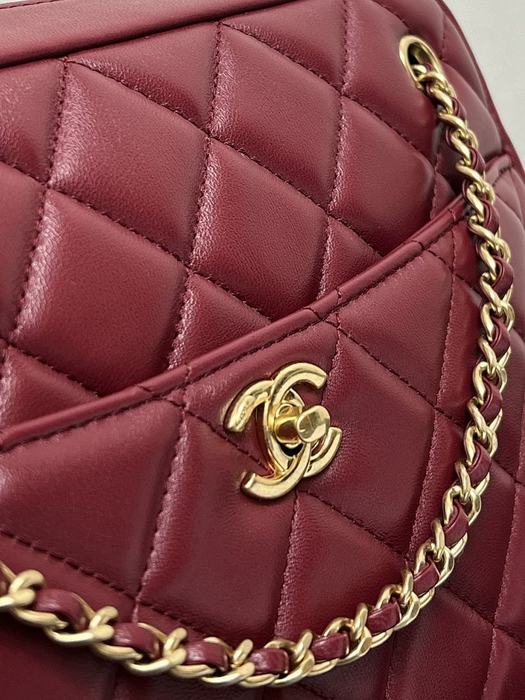 Pink chanel makeup bag