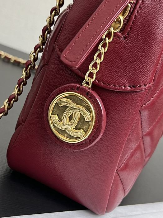 Pink chanel makeup bag