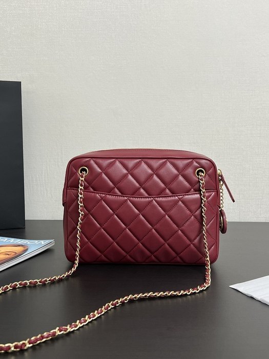 Pink chanel makeup bag