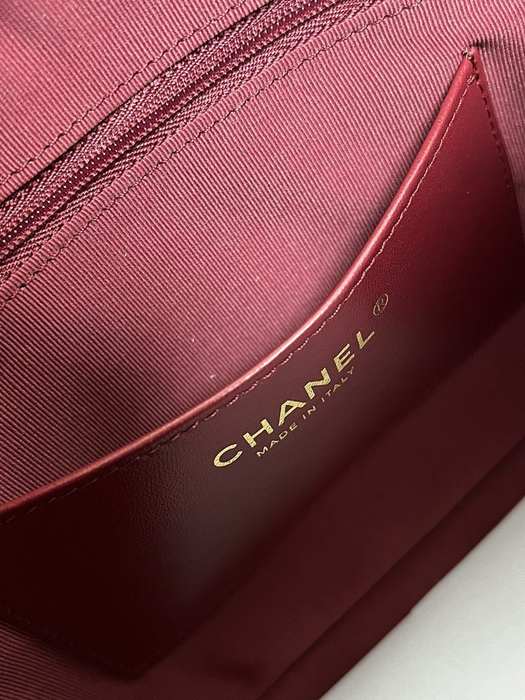 Pink chanel makeup bag