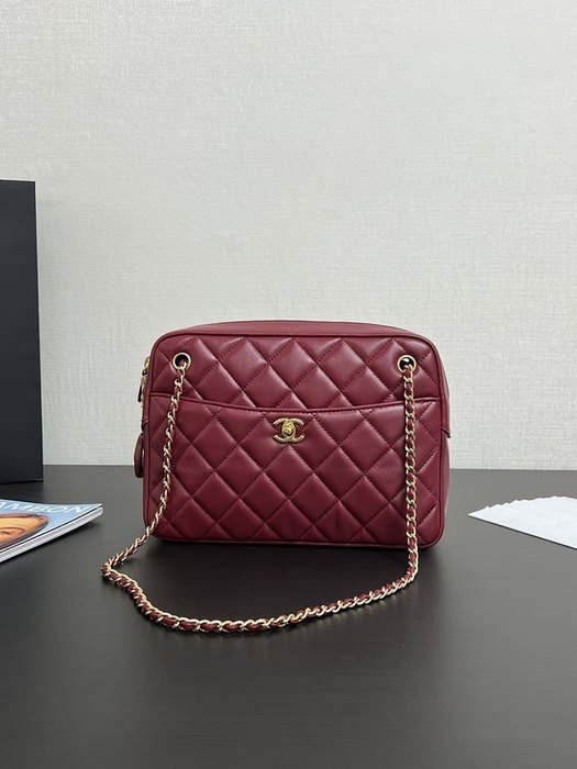 Pink chanel makeup bag