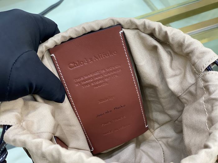 Chloe Striped Tote Brown 01A 2