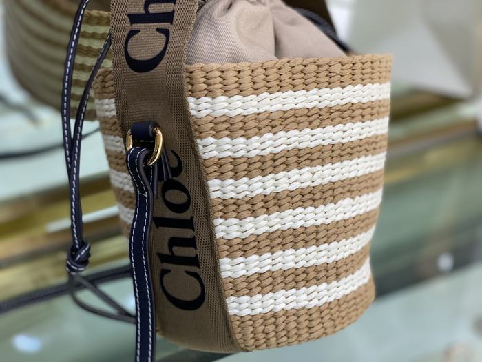 Chloe Striped Tote Brown 01A 2