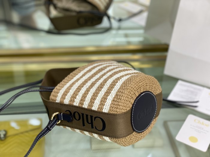 Chloe Striped Tote Brown 01A 2