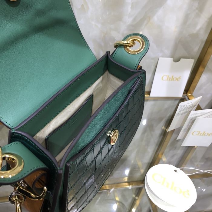 Chloe Tote Bag with Stylish Design Green 01A