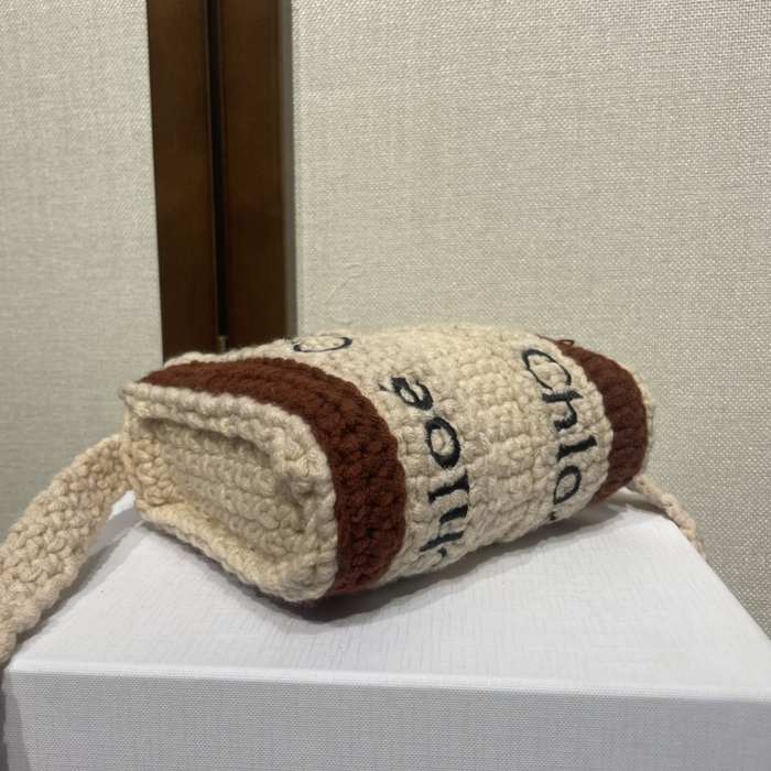 Chloe Tote Bag with Stylish Traits Brown 01A