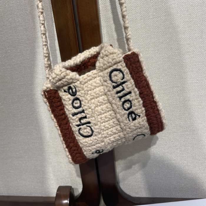 Chloe Tote Bag with Stylish Traits Brown 01A