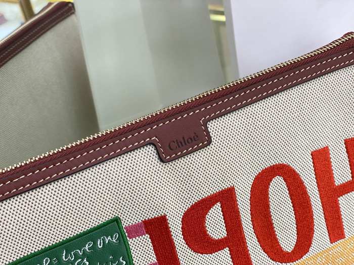 Chloe Tote bag with artistic design Grey 01A