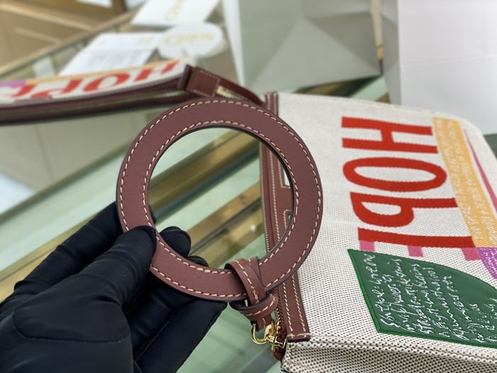 Chloe Tote bag with artistic design Grey 01A