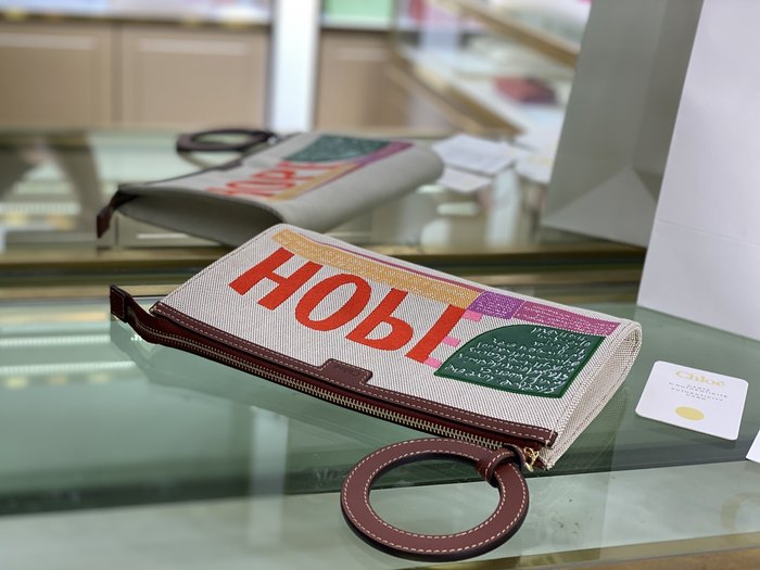 Chloe Tote bag with artistic design Grey 01A