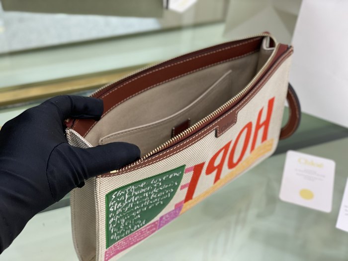 Chloe Tote bag with artistic design Grey 01A