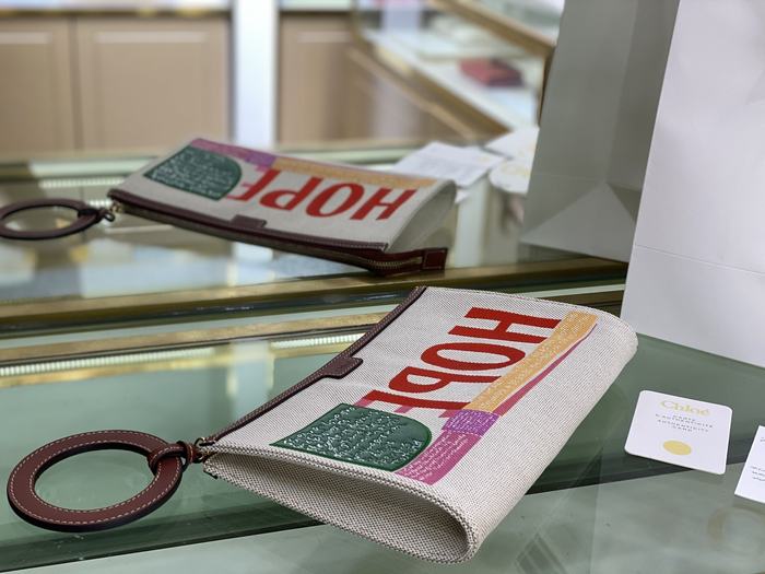 Chloe Tote bag with artistic design Grey 01A