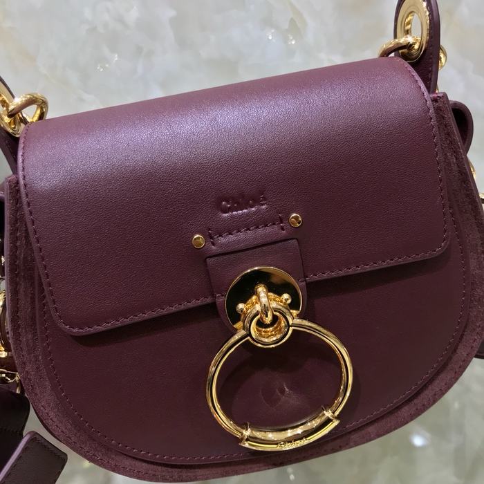 Chloe Tote bag with stylish features Burgundy 01A