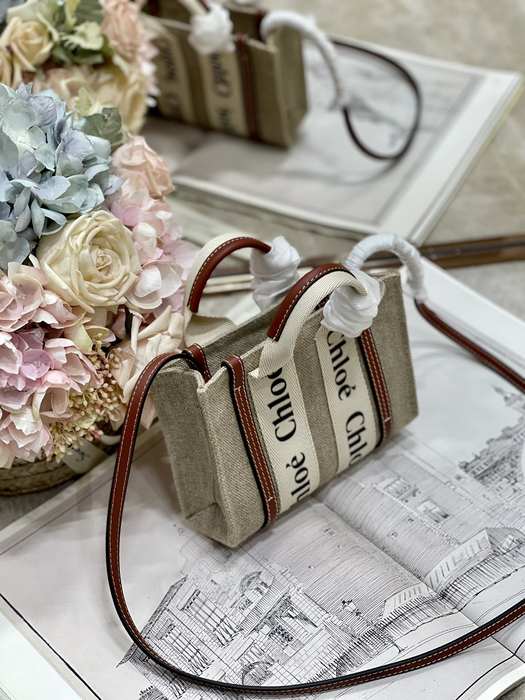 Chloe Tote bag with stylish traits Beige 01A 2