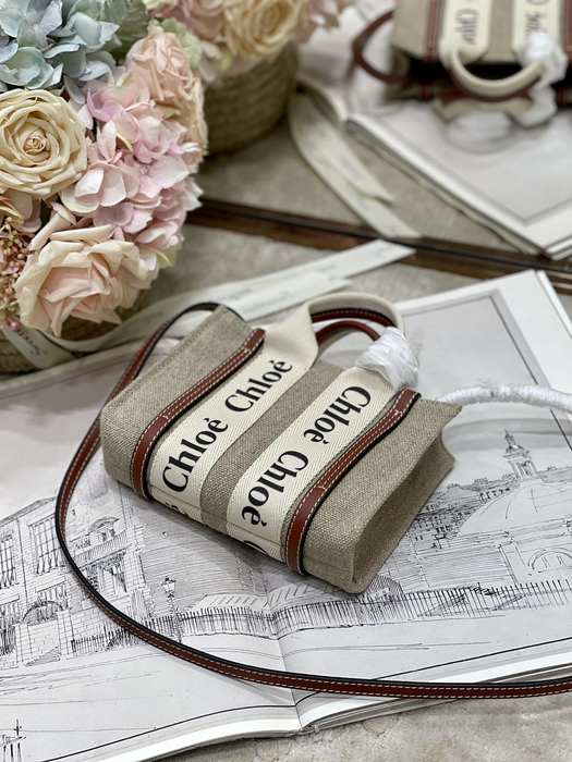 Chloe Tote bag with stylish traits Beige 01A 2