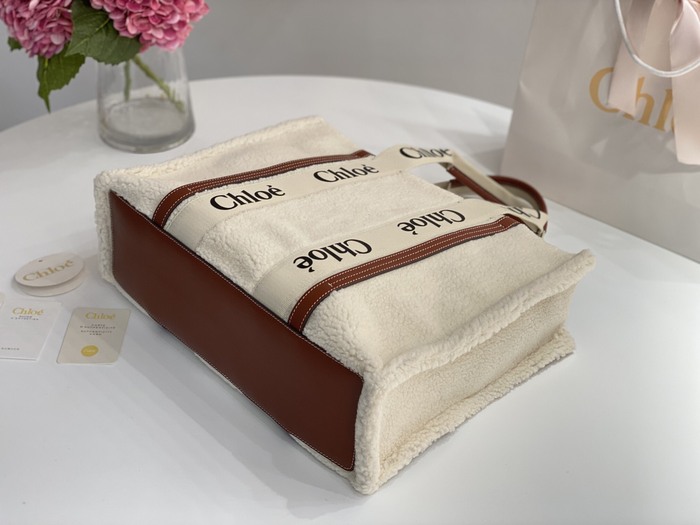 Chloe Tote bag with stylish traits Beige 01A 3