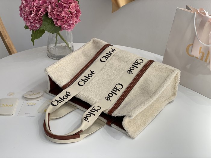Chloe Tote bag with stylish traits Beige 01A 3