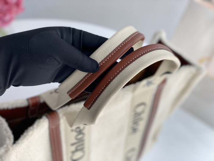 Chloe Tote bag with stylish traits Beige 01A 3