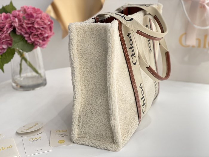 Chloe Tote bag with stylish traits Beige 01A 3