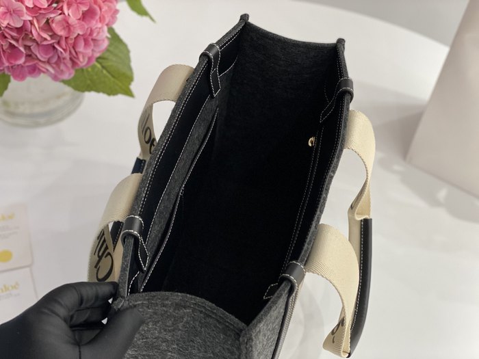 Chloe Tote bag with stylish traits Black 01A