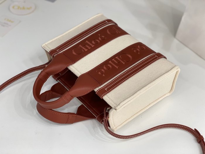 Chloe Tote bag with stylish traits Brown 01A 2