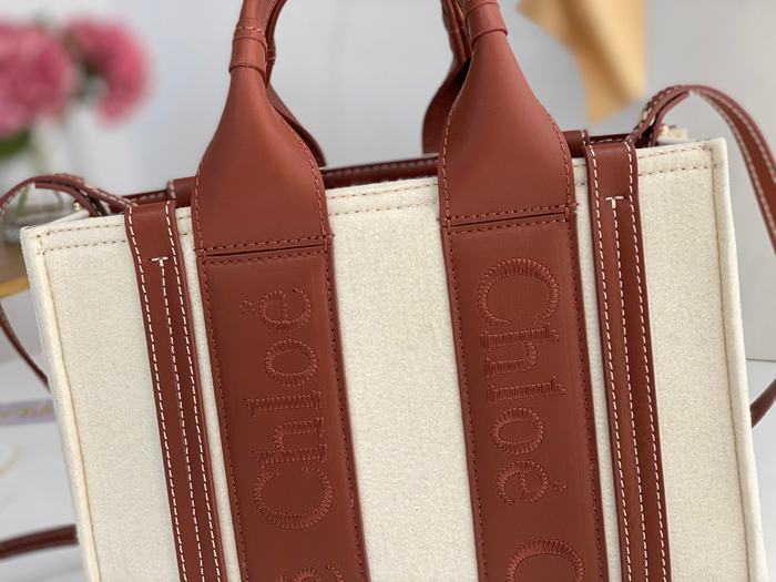 Chloe Tote bag with stylish traits Brown 01A 2