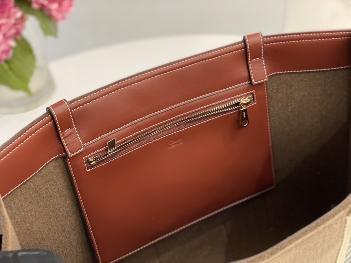 Chloe Tote bag with stylish traits Brown 01A 4