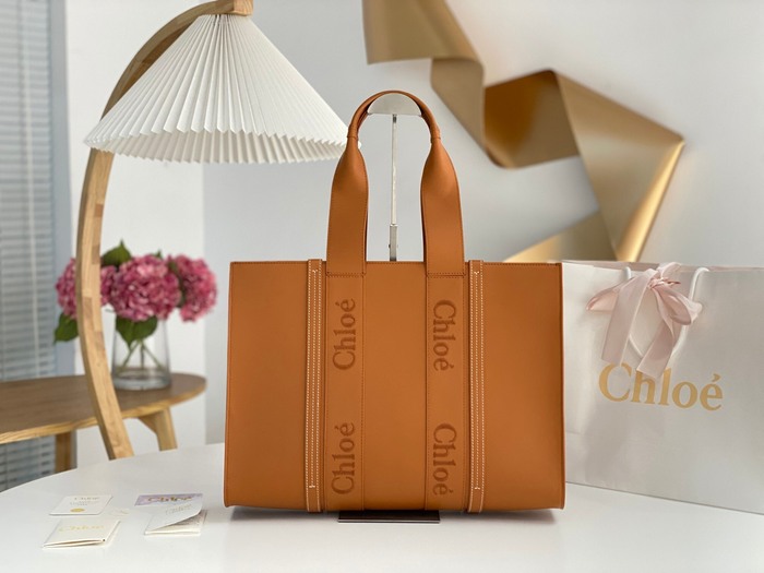 Chloe Tote bag with stylish traits Tan 01A 2