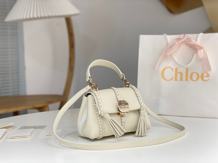 Chloe Tote with stylish accents White 01A