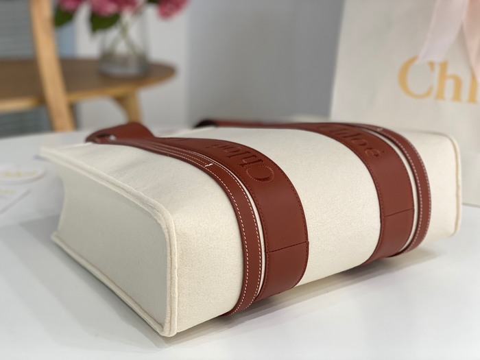 Chloe Tote with stylish features Brown 01A