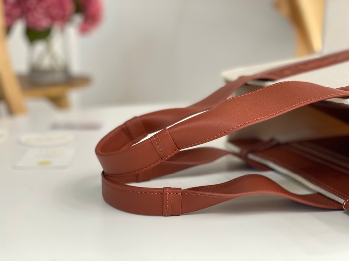 Chloe Tote with stylish features Brown 01A