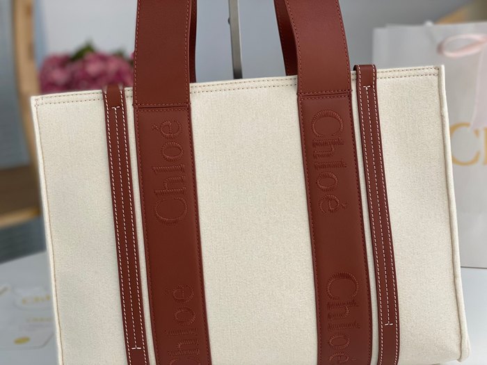 Chloe Tote with stylish features Brown 01A