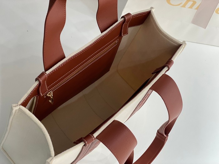 Chloe Tote with stylish features Brown 01A
