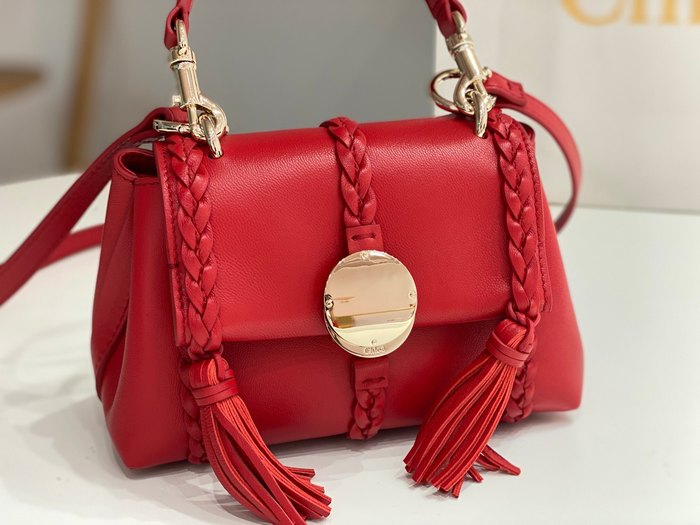 Chloe Tote with stylish features Red 01A