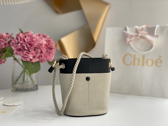 Chloe Tote with stylish traits Beige 01A 2