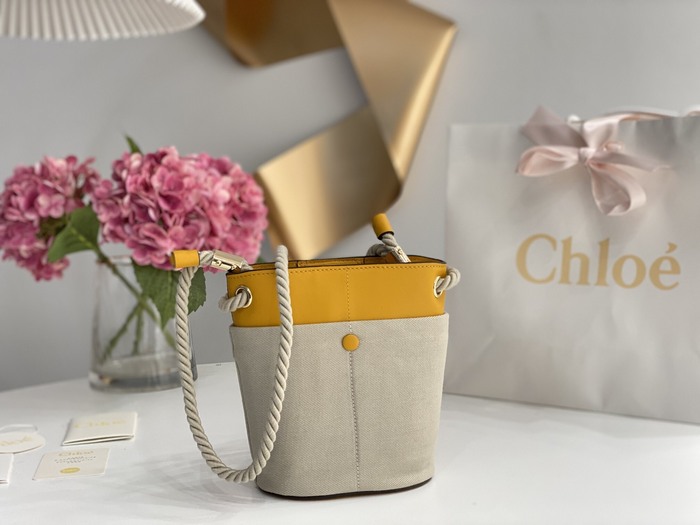 Chloe Tote with stylish traits Beige 01A 2
