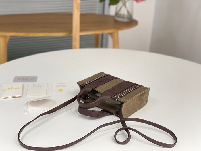 Chloe Tote with stylish traits Grey 01A