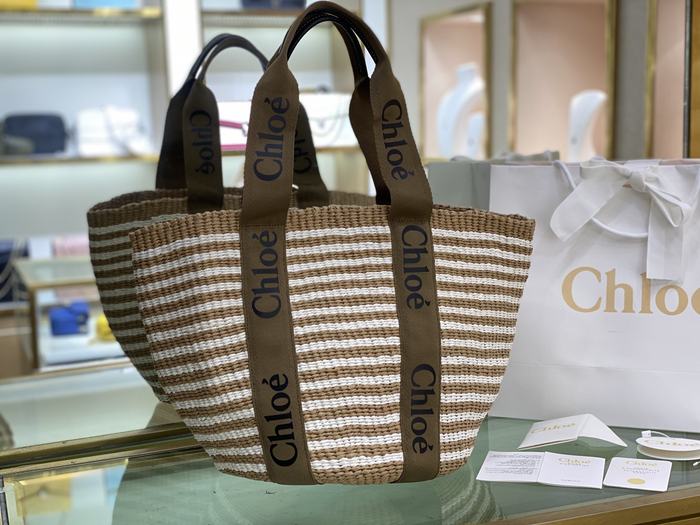 Chloe Woven Tote Tan 01A