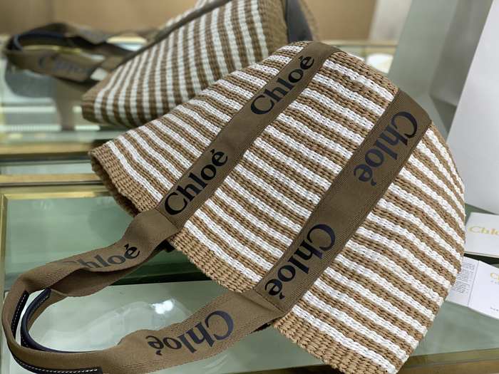 Chloe Woven Tote Tan 01A