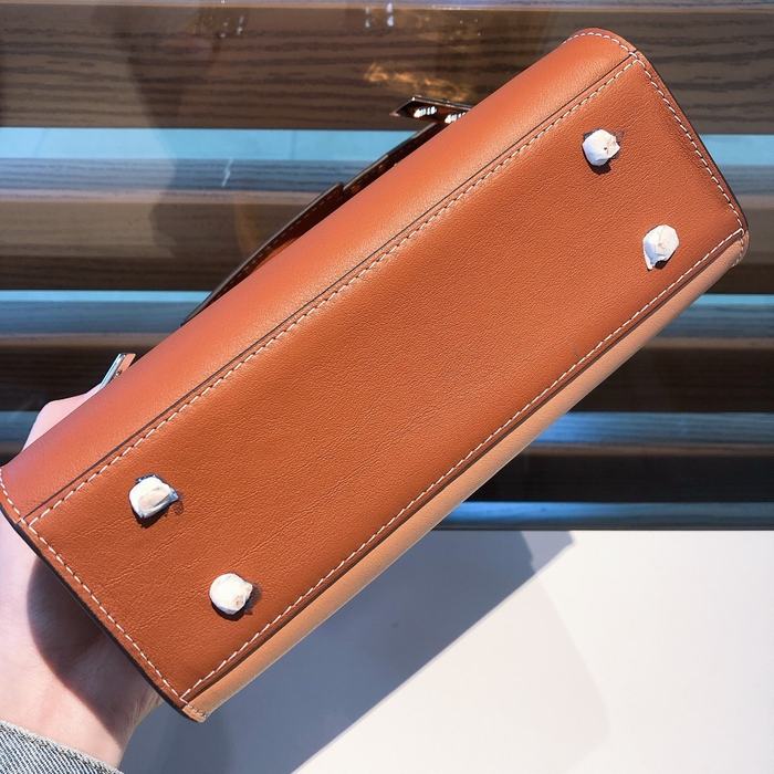 Delvaux Tote bag with elegant structure Brown 01A