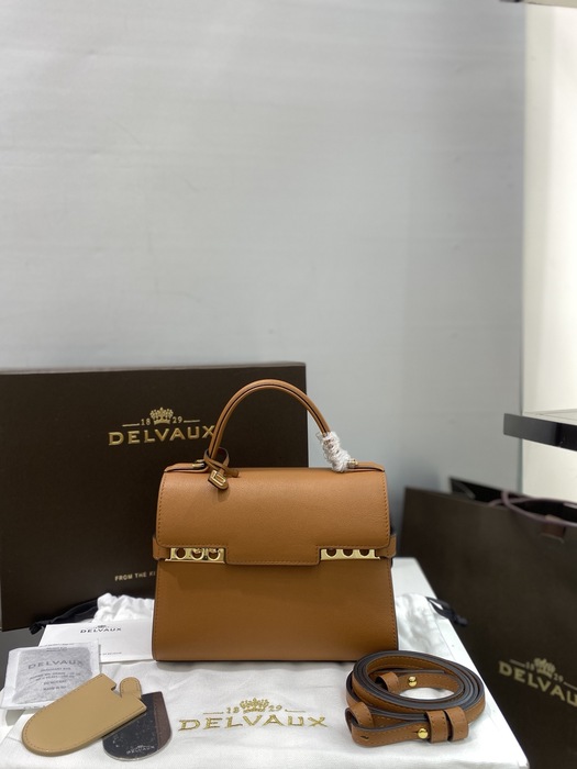 Delvaux Tote bag with elegant structure Brown 01A