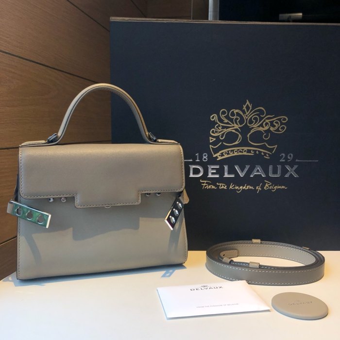 Delvaux Tote bag with elegant structure Tan 01A
