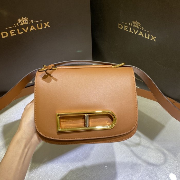 Delvaux Tote bag with structured design Brown 01A