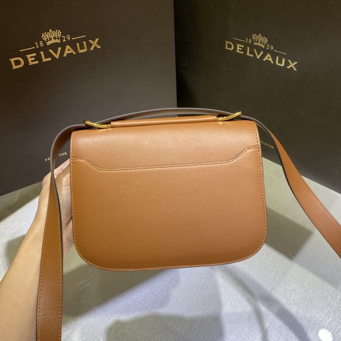 Delvaux Tote bag with structured design Brown 01A