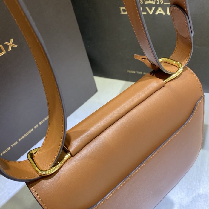 Delvaux Tote bag with structured design Brown 01A
