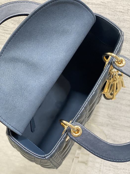 Dior Elegant Quilted Tote Navy 01A