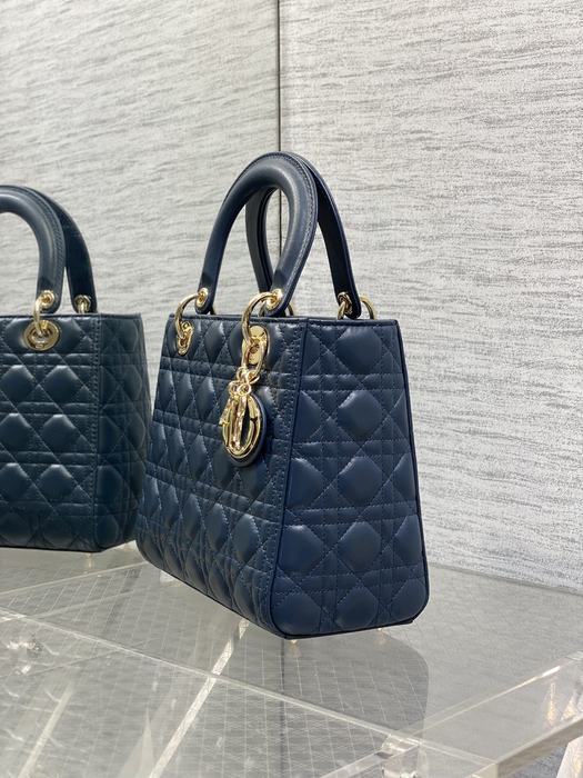 Dior Elegant Quilted Tote Navy 01A