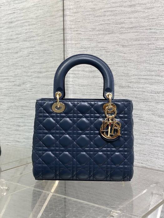 Dior Elegant Quilted Tote Navy 01A
