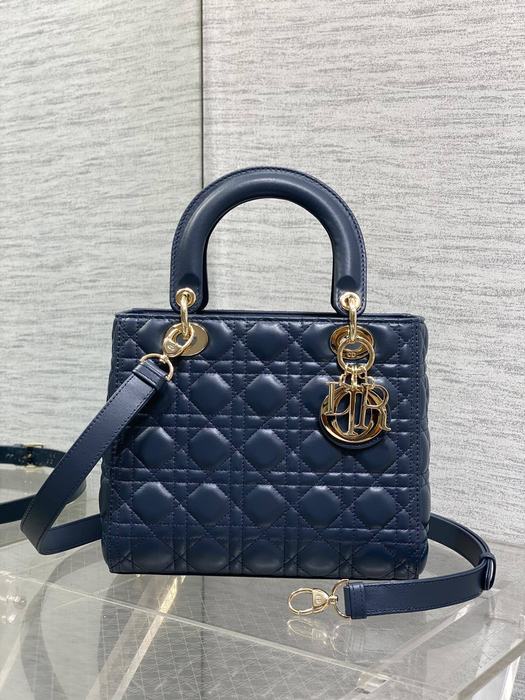 Dior Elegant Quilted Tote Navy 01A