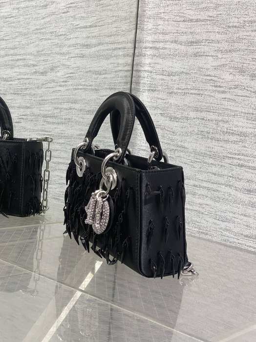 Dior Elegant Tote with luxury detailing Black 01A